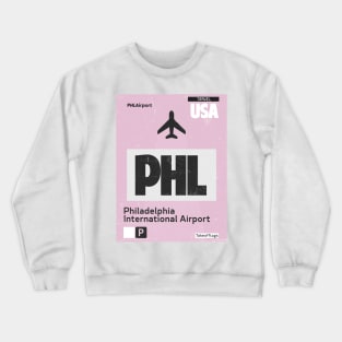 PHL Philadelphia airport code Crewneck Sweatshirt